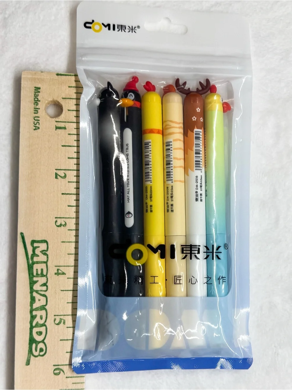 Cute Animal Character Pens – Set of 6 – New